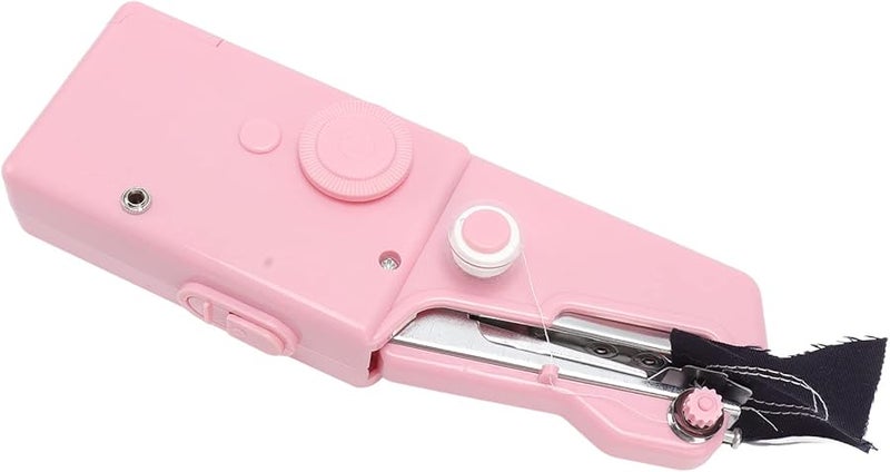 Pink Handheld Electric Sewing Machine Portable For Home Travel Clothes Curtains - Image 5