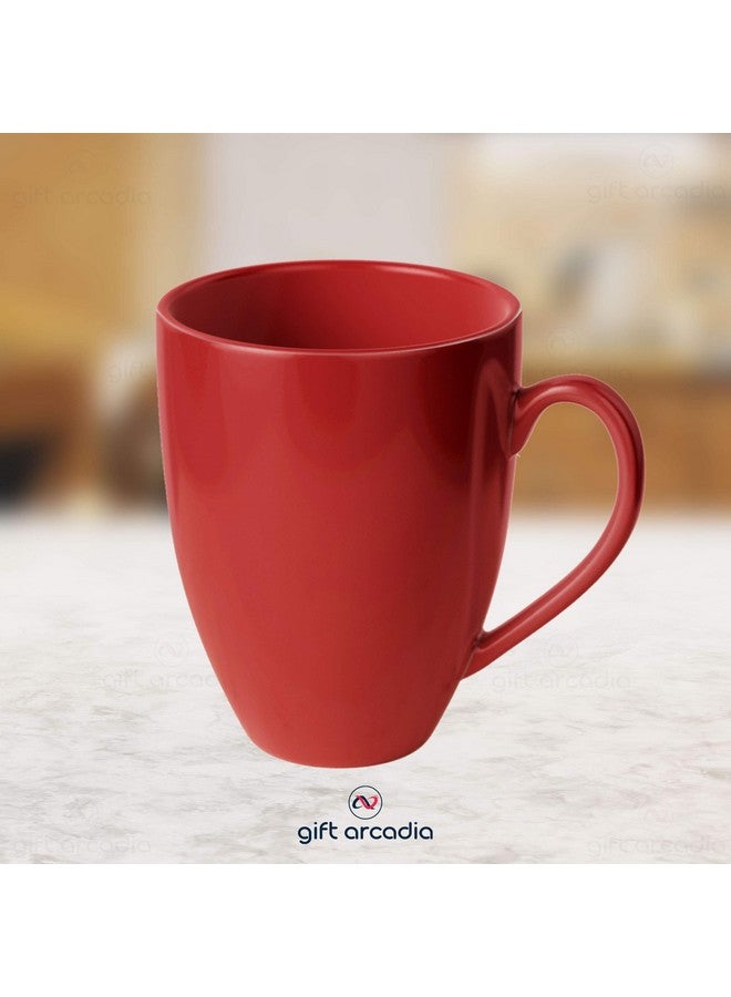 Gift Arcadia Ceramic Coral Coffee Mugs Set of 2,Handmade Ceramic Mug, Microwave Safe Color Mugs,for Tea Coffee, Tea Cups 330ml (Black & Red) - Image 3