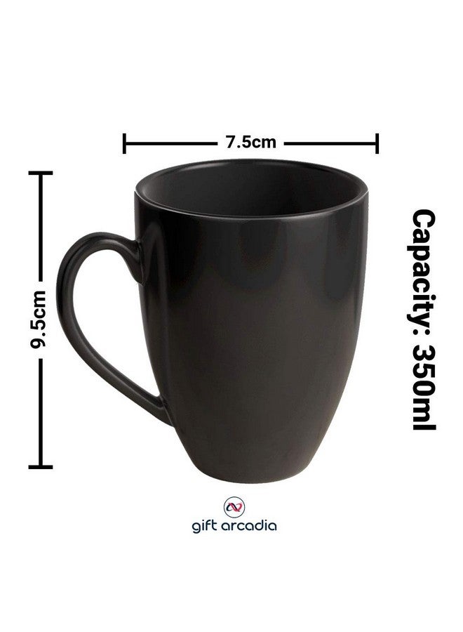 Gift Arcadia Ceramic Coral Coffee Mugs Set of 2,Handmade Ceramic Mug, Microwave Safe Color Mugs,for Tea Coffee, Tea Cups 330ml (Black & Red) - Image 4