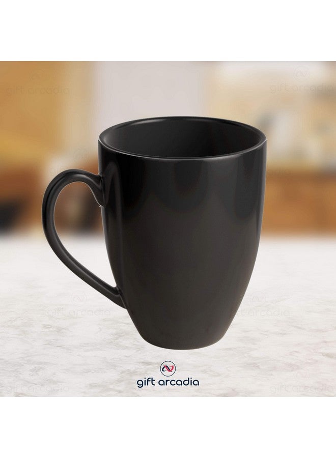 Gift Arcadia Ceramic Coral Coffee Mugs Set of 2,Handmade Ceramic Mug, Microwave Safe Color Mugs,for Tea Coffee, Tea Cups 330ml (Black & Red) - Image 2