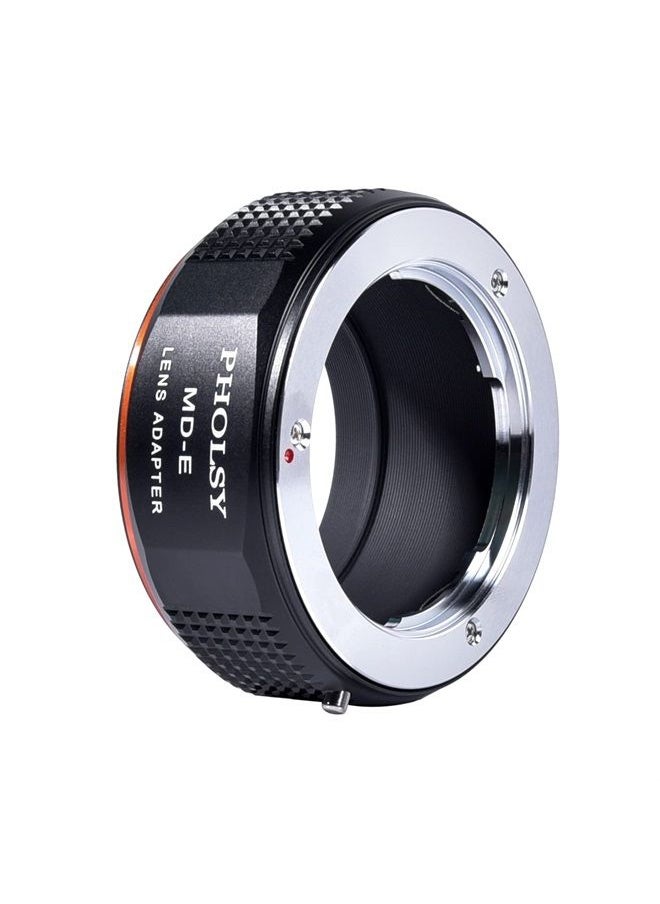 PHOLSY - Lens Mount Adapter for Rokkor MD/MC/SR Lens Compatible with Minolta MD to E Mount Camera Body Compatible with Sony a1 a9 a7S iii/ii, a7R a7C a7 iv/iii, a6600 a6500 a6400 a6300 a6000 NEX etc. - Image 1