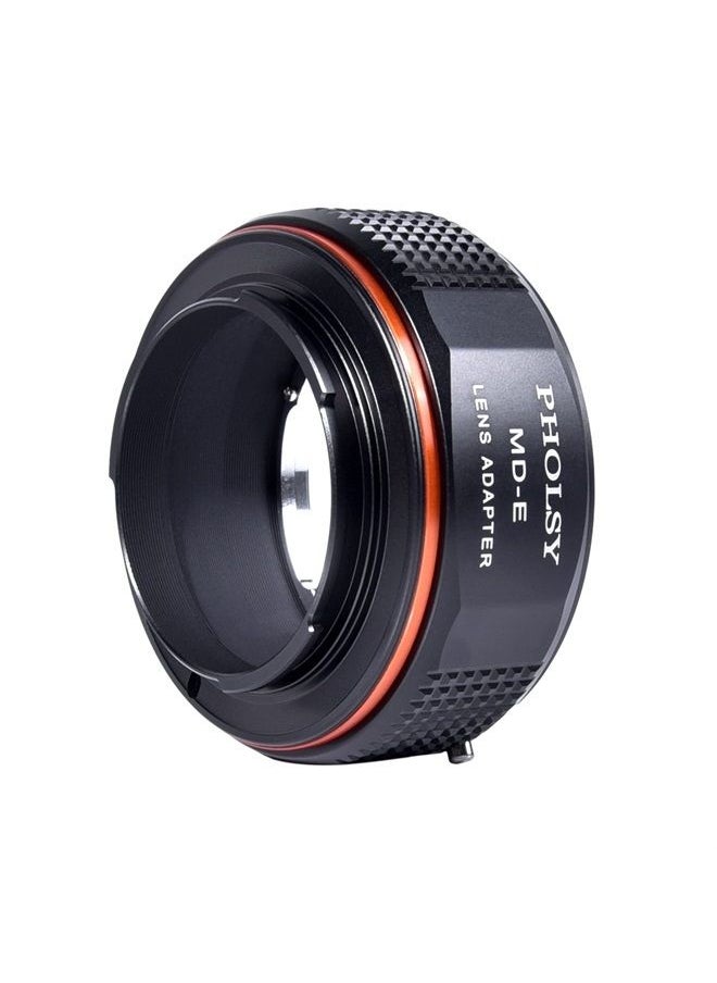 PHOLSY - Lens Mount Adapter for Rokkor MD/MC/SR Lens Compatible with Minolta MD to E Mount Camera Body Compatible with Sony a1 a9 a7S iii/ii, a7R a7C a7 iv/iii, a6600 a6500 a6400 a6300 a6000 NEX etc. - Image 1