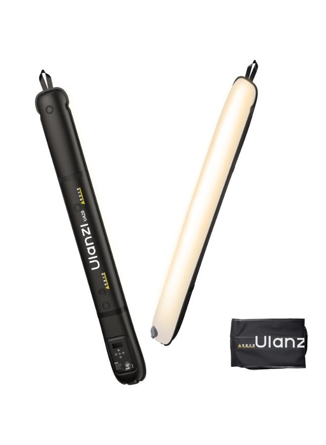 يولانزي مصباح أنبوبي قابل للنفخ ثنائي اللون من Ulanzi UA20 بقدرة 20 واط، محمول باليد، مغناطيسي، من 2700 كلفن إلى 6500 كلفن، مؤشر تجسيد اللون 95+، ضوء بث فيديو هوائي، حامل 1/4 بوصة، عصا إضاءة تصوير فوتوغرافي - Image 1