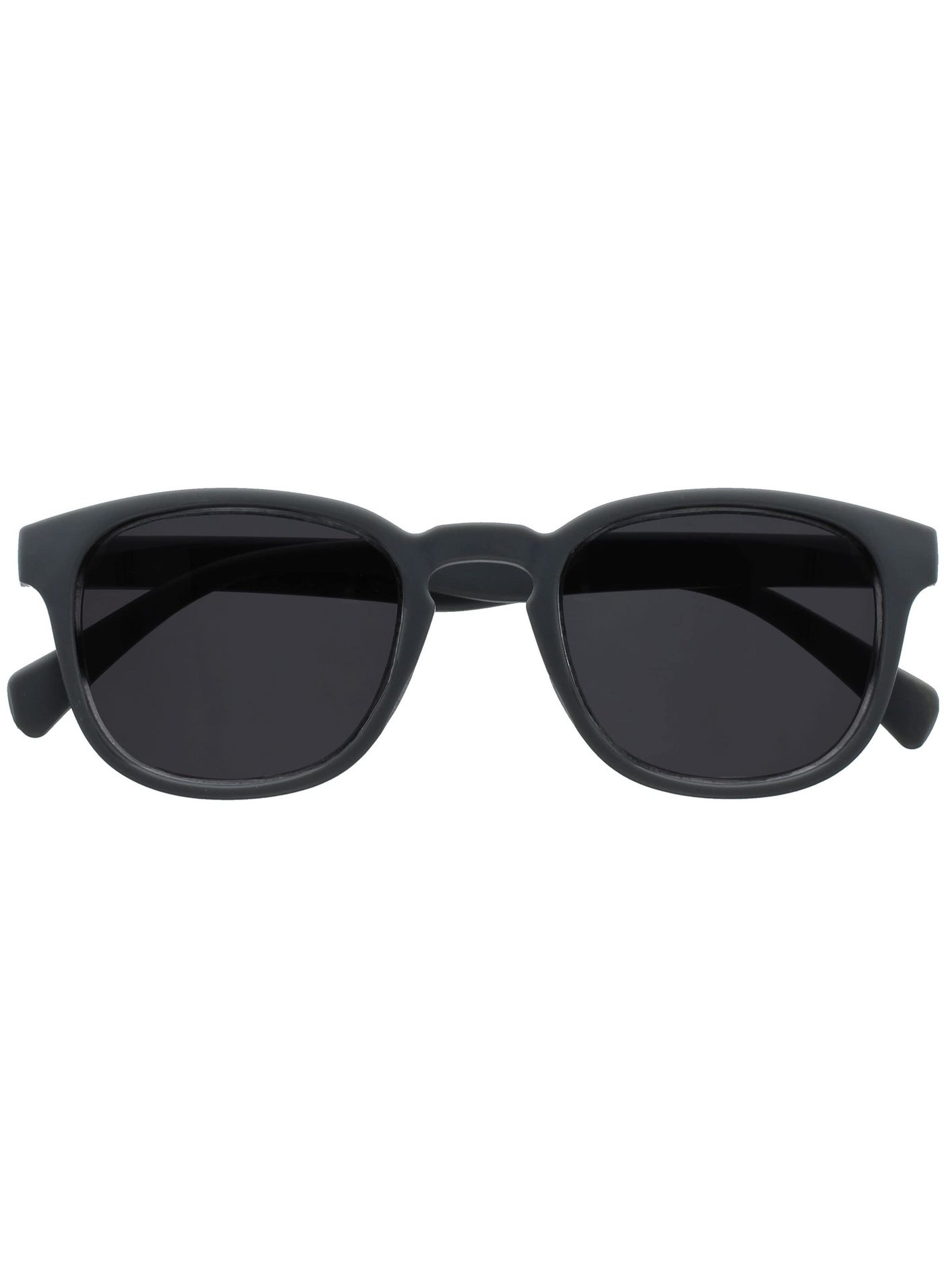 POP Classic Reading Sunglasses for Women Men,Tinted Lens with UV400 Protection,Scratch Resistant Round Chunky Frame with Spring Hinges, Matt Grey +3.50 (Pack of 1)