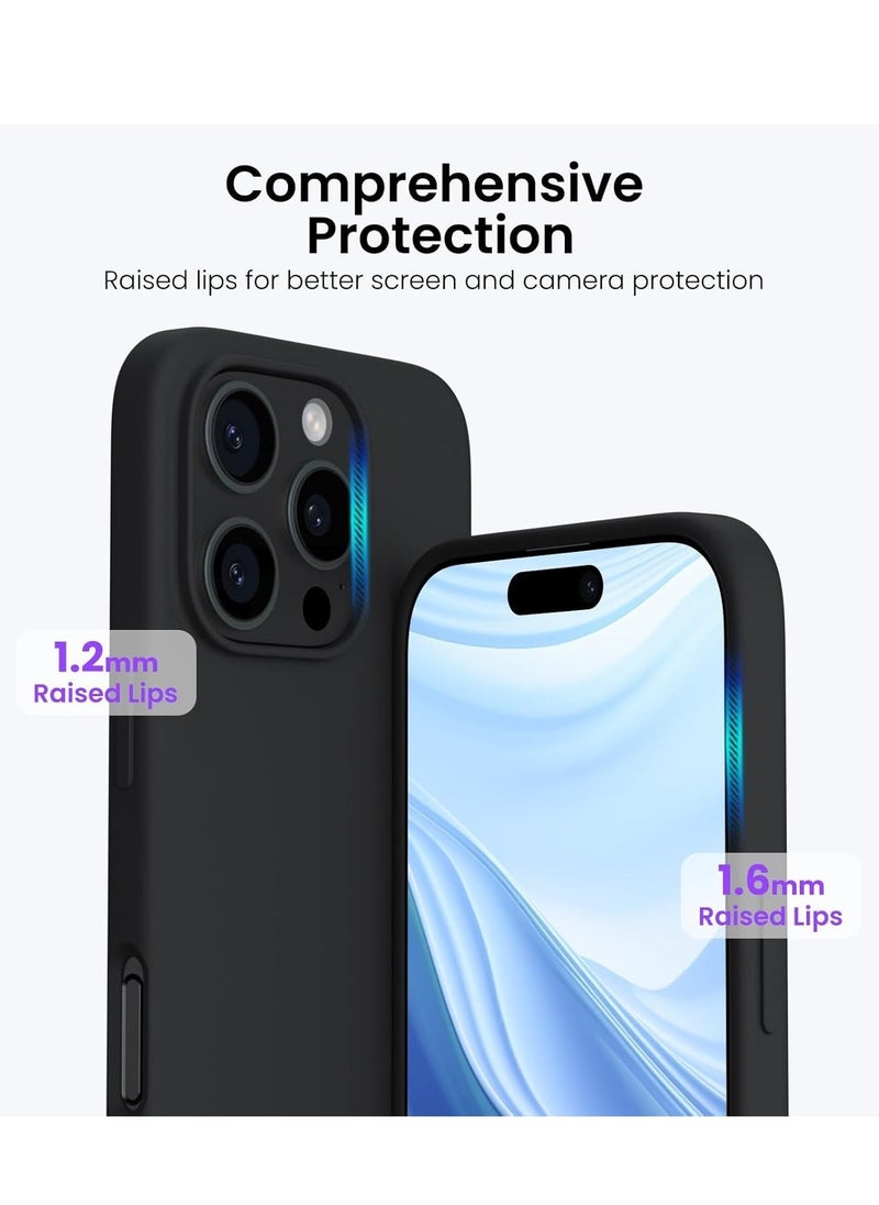 Raxoom Soft Black Silicone iPhone 16 Pro Case - Shockproof & Durable Protection - Image 4