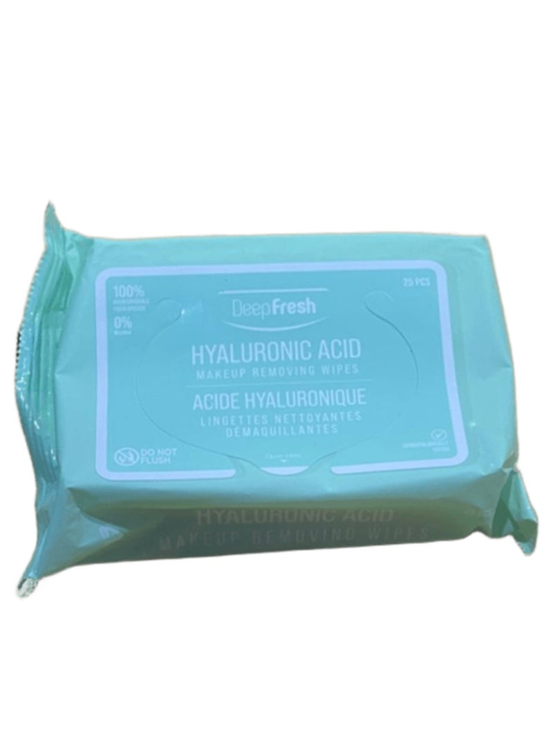 Deep Fresh Two Pieces of Hyaluronic Acid Makeup Removing Wipes 25 PCS - Image 2