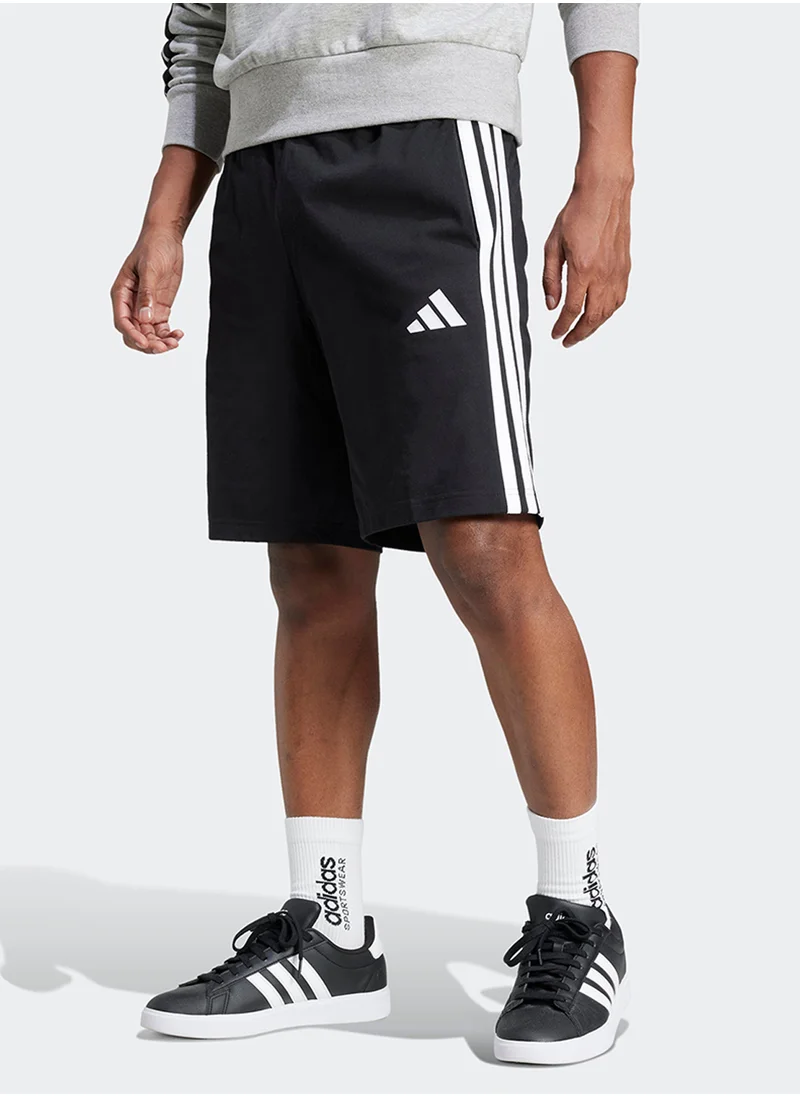 Adidas 10'' Essential 3 Stripe Single Jersey Shorts