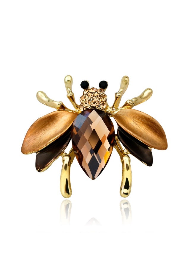 Shougu New Fashionable Diamond Studded Gemstone Brooch Chest Flower