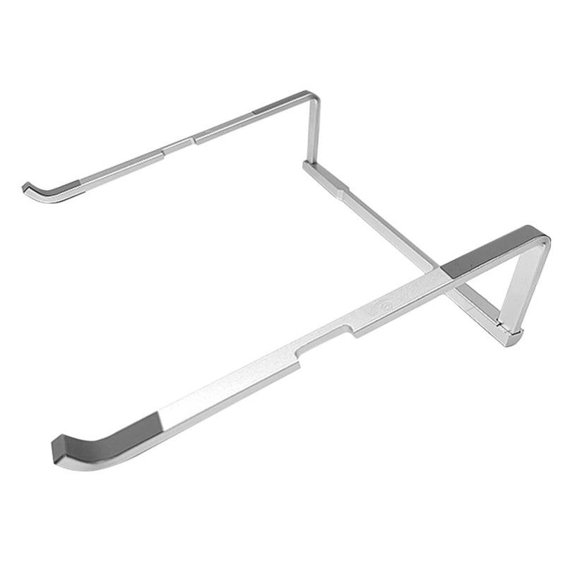 Foldable Silver Metal Laptop Stand Portable Riser Holder for Desktop Office Home Use - Image 2