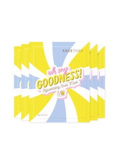 FACETORY FACETORY K Beauty Face Mask Skin Care  OH MY GOODNESS REJUVENATING SNAIL Sheet Mask with Snail Essence  Hyaluronic Acid  Seal in Moisture 5 Pack 