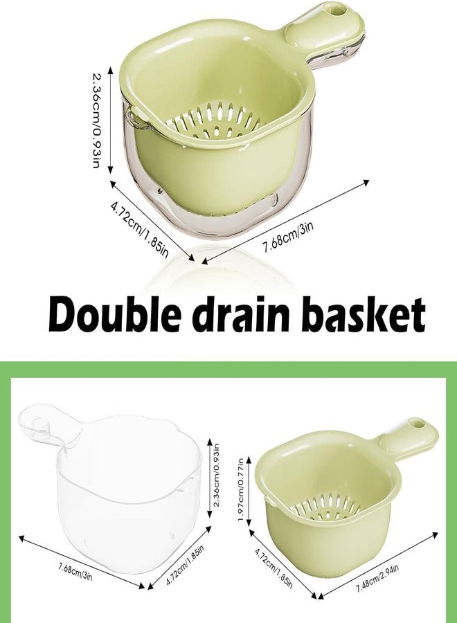 Elvana Stackable Kitchen Colander with Handle | Plastic Fruit & Vegetable Drain Basket | Multi-Function Washing & Drying Bowl Set for Sink Use - Image 2