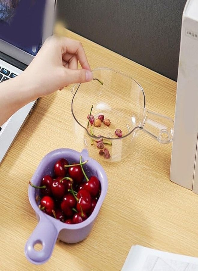 Elvana Stackable Kitchen Colander with Handle | Plastic Fruit & Vegetable Drain Basket | Multi-Function Washing & Drying Bowl Set for Sink Use - Image 3