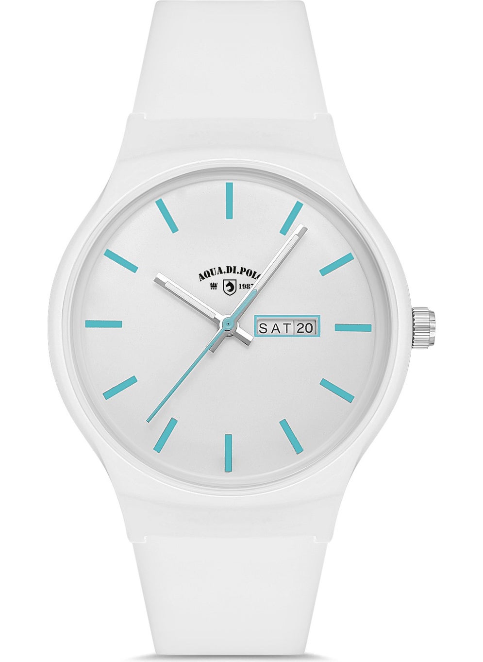 Aqua Di Polo 1987 White Unisex Silicone Wristwatch APWR031813  - Image 1