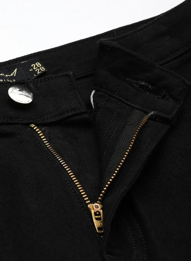 Freehand Black Freehand Women Straight Fit Solid Black Jeans for Women | Best Price UAE