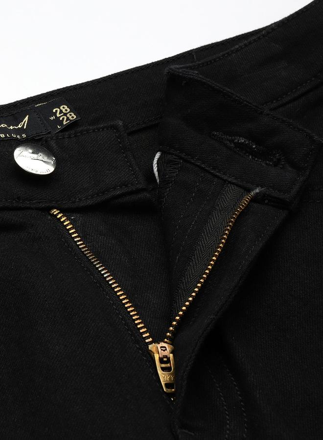 مرفوعة جينز سادة بقصة مستقيمة - Image 5