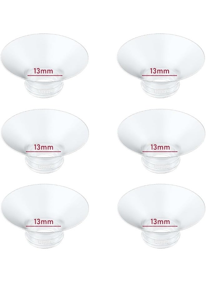 IVARONAL Flange Insert 13mm 6pcs Compatible with Momcozy M5/M9/M6/S12 Pro/V1 Pro/V2 Pro, for Spectra/Medela/MomMed/eufy/Lansinoh/Elvie Breast Pump - Image 1