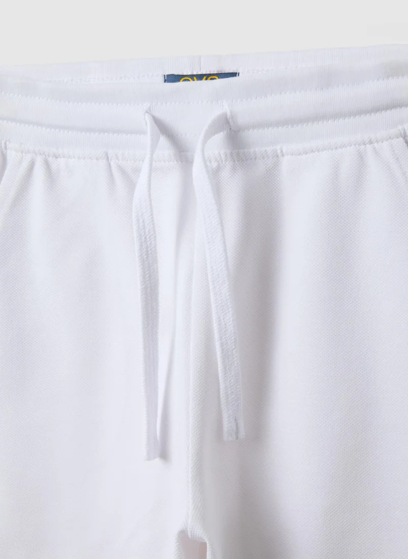 Ovs  OVS White Pure Cotton Regular Fit Kids Shorts for Men | Best Price UAE