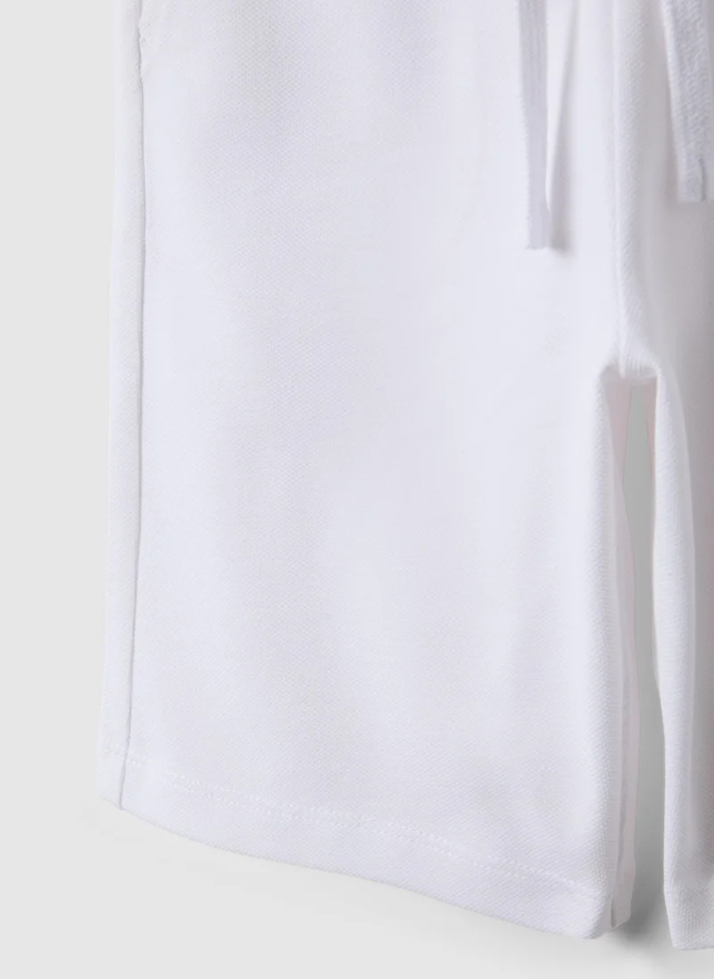 Ovs  OVS White Pure Cotton Regular Fit Kids Shorts for Men | Best Price UAE