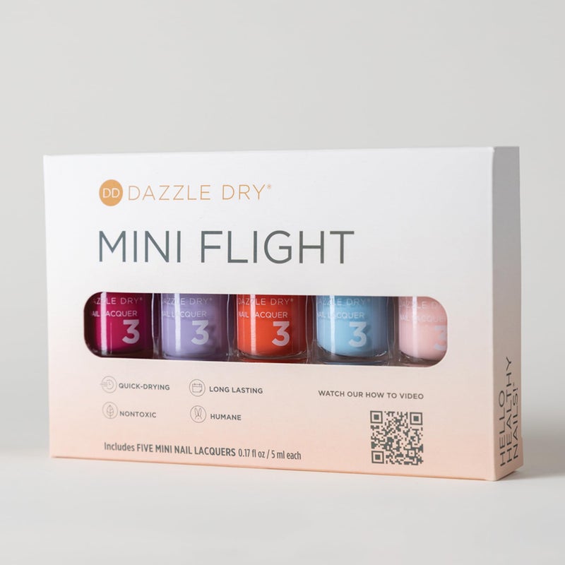 Dazzle Dry Mini Flight - Happy Hues- 5 Mini Lacquers - Image 1