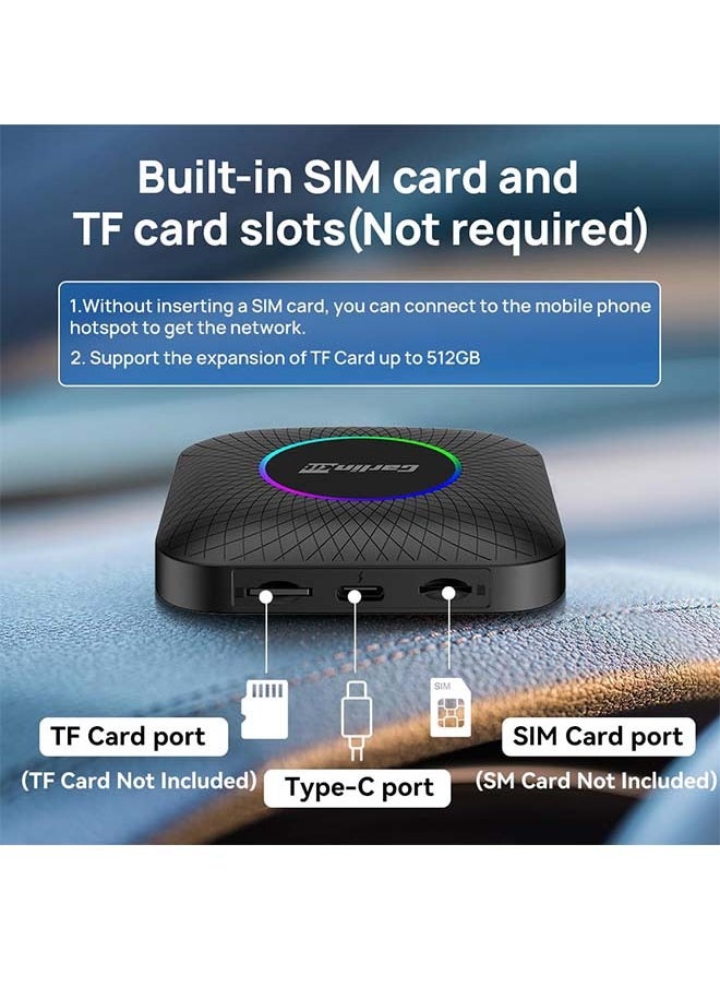 Carlinkit - 8G+128GB CarlinKit CarPlay Ai TV Box LED Plus Android13 QCM 6225 8-Core Wireless CarPlay Android Auto For Wired CarPlay 4 Network Support Android 13.0 System Netflix YouTube Google Play  Download Apps - Image 1