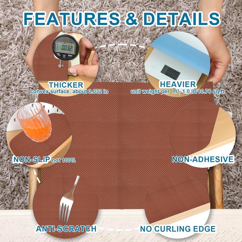 Kuber Industries Kuber Industries 5 Meter Shelf Liner | Diamond Textured Mat | EVA Kitchen Cabinet Shelf Mat | Anti Slip Mat for Kitchen-Wardrobe-Drawer | Sheet for Cupboard Shelves | Brown - Image 2