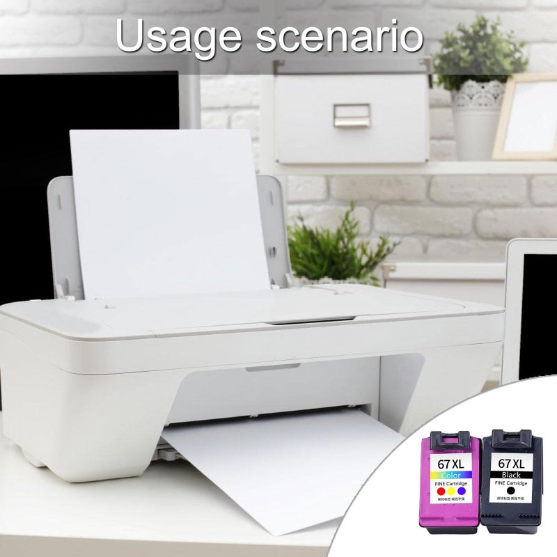 XL Color High Capacity Black Colored Cartridges For 2723 2721 2330 4122 2755 Printers Home Office - Image 3