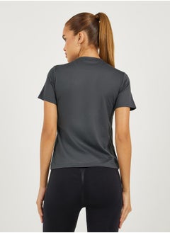 Styli Side Slogan Print Short Sleeves Top  - Image 3