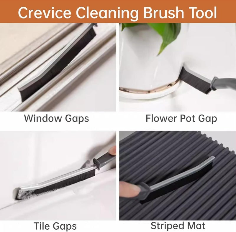 RBGIIT Small Gap Cleaning Brush Hard Bristle Gap Brush for Cleaning Multipurpose Crevice Cleaning Dead Corners of Bathroom Kitchen Tiles MultiFunctional Window Slots Black 1 - Image 2