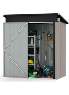 Anovara Anovara Outdoor Storage Shed Garden Metal Shed 155(L) X 92(W) X 180(H) cm 2300L Shed with Lockable Door for Storage Garden Tools, Bicycles, Patio Cushions (5x3 FT)  - Image 1