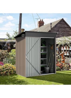Anovara Anovara Outdoor Storage Shed Garden Metal Shed 155(L) X 92(W) X 180(H) cm 2300L Shed with Lockable Door for Storage Garden Tools, Bicycles, Patio Cushions (5x3 FT)  - Image 3