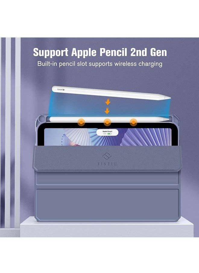Hybrid Slim Case for iPad Mini 7 (A17 Pro) 2024 / iPad Mini 6 2021, [Built-in Pencil Holder] Shockproof Cover Clear Transparent Back Shell for iPad Mini 7th/6th Generation 8.3"