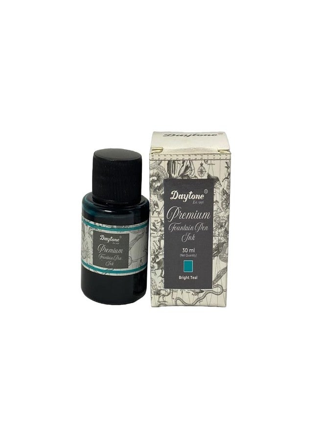 Daytone Premium Fountain Pen Ink (Bright Teal, 30 ml Bottle) - Image 3
