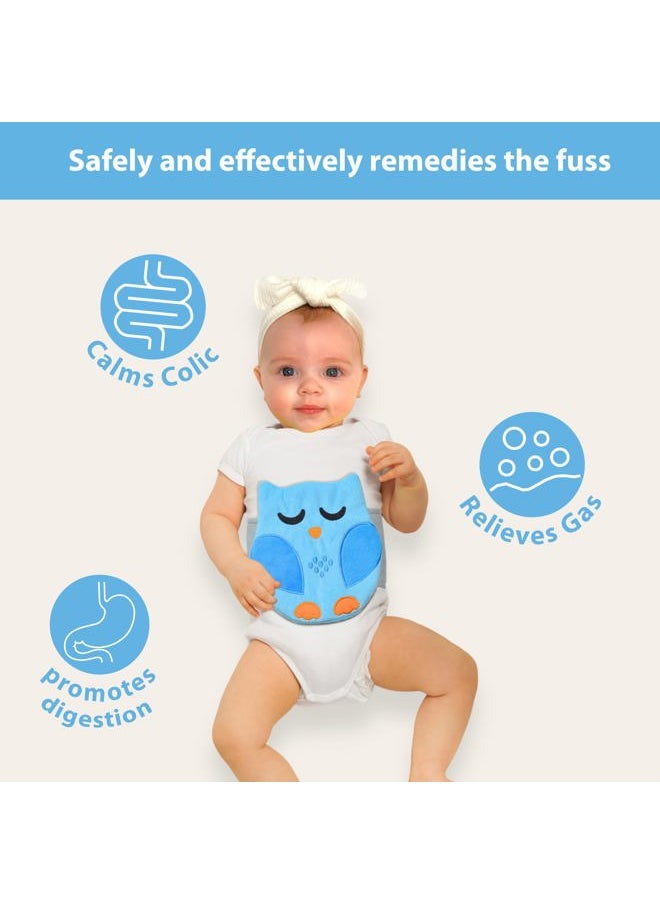 Bebon Baby Colic, Gas and Upset Stomach Relief, Baby Heated Tummy Wrap for Newborns - Belly Hugger - Infant Swaddling Belly Belt, Heating Pad with Soothing Warmth for Fussy Infants (Blue)  - Image 2