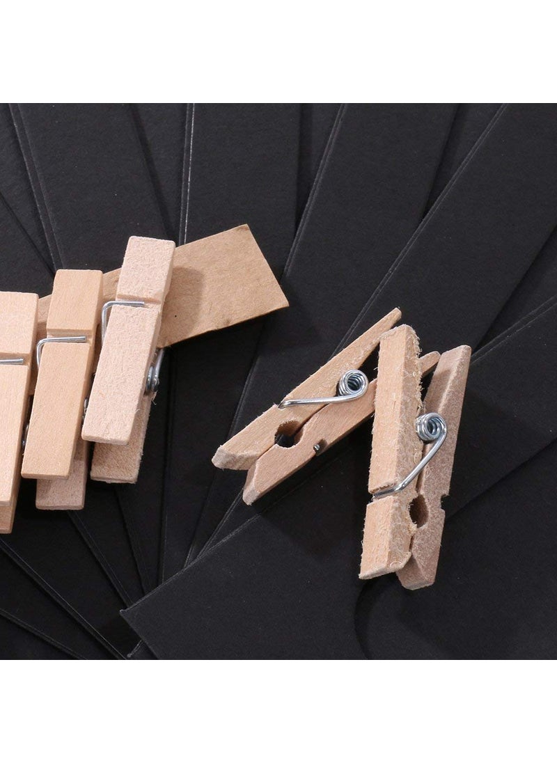 Party Propz 10Pcs Paper Photo Frame 5x7 Kraft Paper Picture Frames DIY Cardboard Photo Frames with Wood Clips and Jute Twine Black photo frame for wall photo frame for wall hanging photo frame for wall decoration