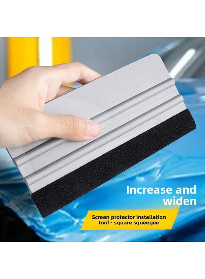 5PCS 15cm Plastic Squeegee with Felt Edge for Car Vinyl Wrap, Decal Application & Wallpaper Smoothing - Image 1