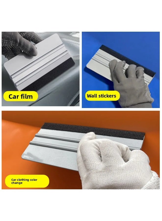 5PCS 15cm Plastic Squeegee with Felt Edge for Car Vinyl Wrap, Decal Application & Wallpaper Smoothing - Image 3