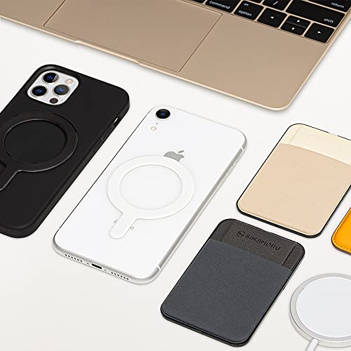 Sinjimoru for MagSafe Sticker, Magnetic Ring for Phone Case, Adaptor for MagSafe Magnet, 1000g Magnet Strength, Wireless Charging, M-Plate White - Image 2