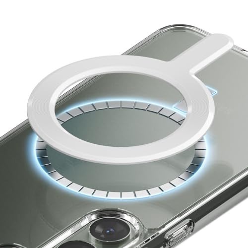 Sinjimoru for MagSafe Sticker, Magnetic Ring for Phone Case, Adaptor for MagSafe Magnet, 1000g Magnet Strength, Wireless Charging, M-Plate White - Image 1