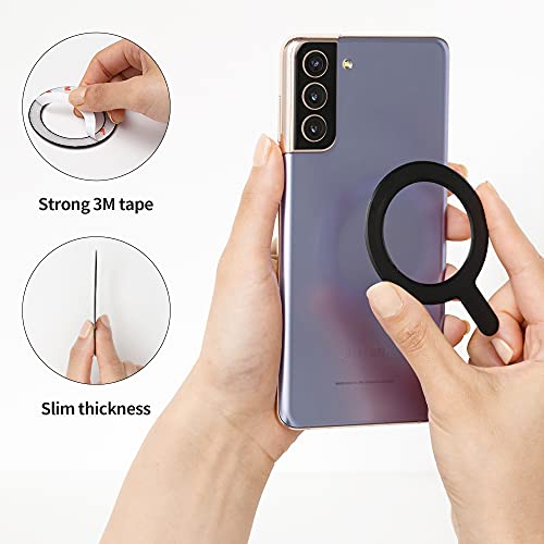 Sinjimoru for MagSafe Sticker, Magnetic Ring for Phone Case, Adaptor for MagSafe Magnet, 1000g Magnet Strength, Wireless Charging, M-Plate White - Image 4
