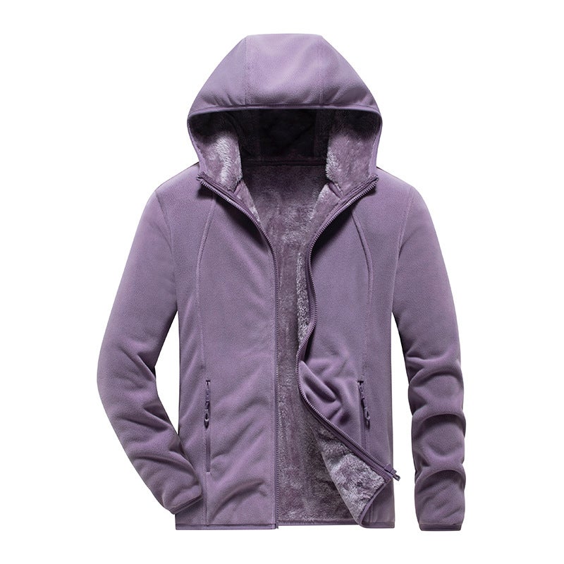 Double-Sided Fleece Jacket, Ollie Fleece Coat, Polar Fleece Lining, Couple Style, Lamb Fleece, Warm, Soft, Trendy Top - Image 4
