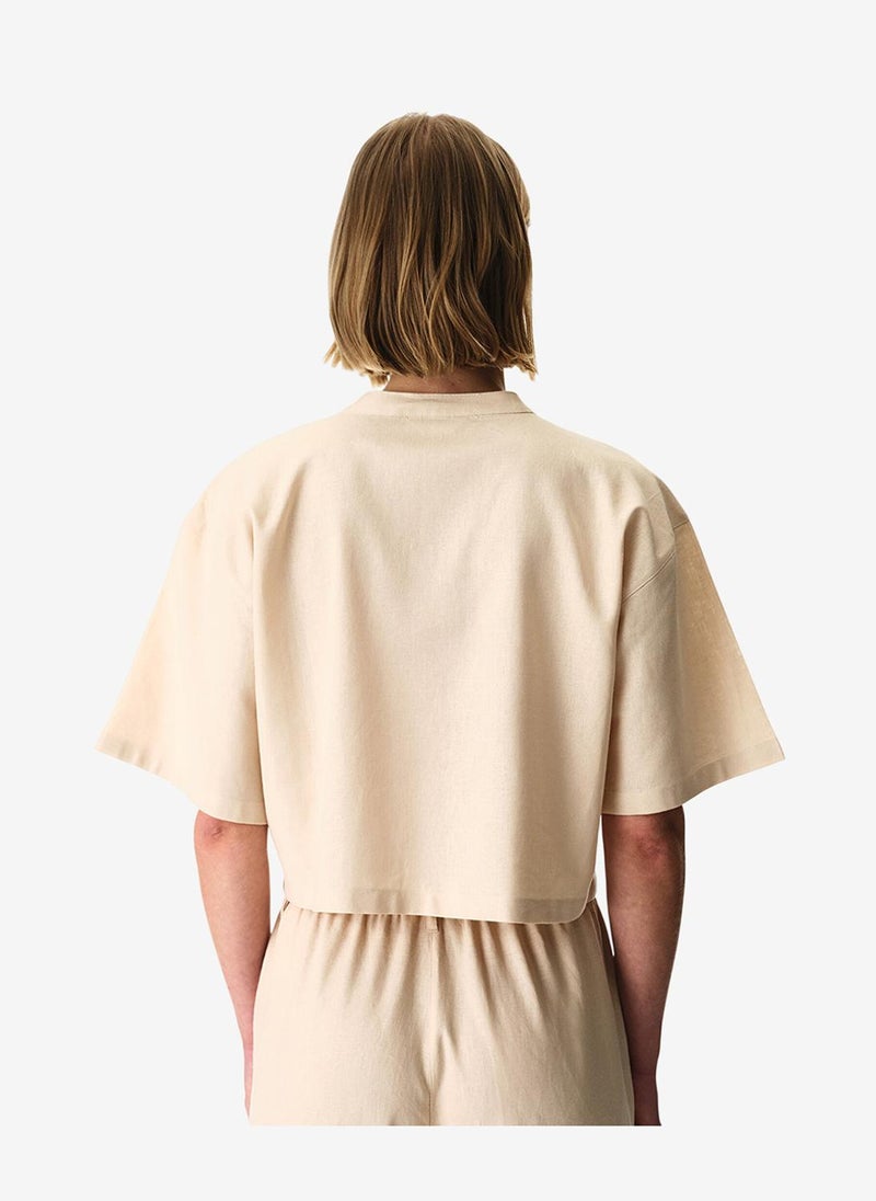 Penti Women Alice Pastel Beige Shirt - Image 2