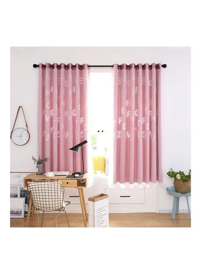 Bluelans ستارة نافذة بتصميم حرف مجوف وردي 100x200 سم - Image 2