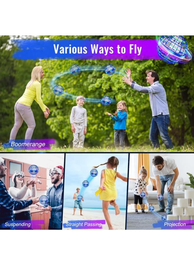 2025 Flying Bal l Orb Toys,360° Hover Ball Boomerang Flyin g Orb,UFO Smart Sensor Flying Ball,Magic Flying Bal l Boys Girls Toys, Kids Gifts,Aged 6 7 8 9 10 11 12 Year(Blue) - Image 3