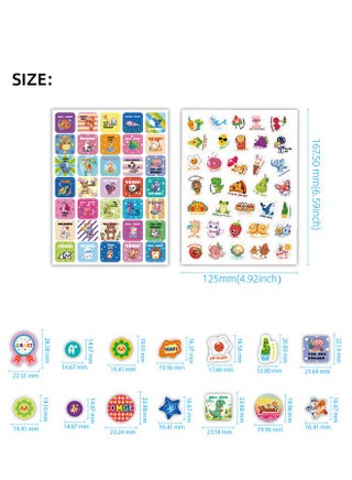 844 Pcs Incentive Stickers, 16 Cute Encouraging Stickers Contains Patterns Such as  Sun, Star, Encouraging Words, Etc, Teacher Classroom Reward Gifts, Encourage Kids to Do Chores - view 3