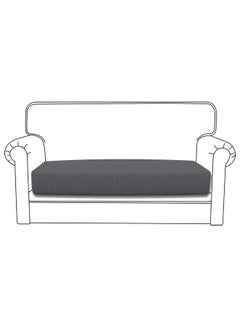 Easy-Going Easy-Going Stretch Loveseat Cushion Cover Sofa Cushion Furniture Protector Sofa Seat Sofa Slipcover Sofa Cover Soft Flexibility with Elastic Bottom(Loveseat Cushion, Grey)  - Image 1