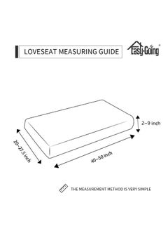 Easy-Going Easy-Going Stretch Loveseat Cushion Cover Sofa Cushion Furniture Protector Sofa Seat Sofa Slipcover Sofa Cover Soft Flexibility with Elastic Bottom(Loveseat Cushion, Grey)  - Image 5