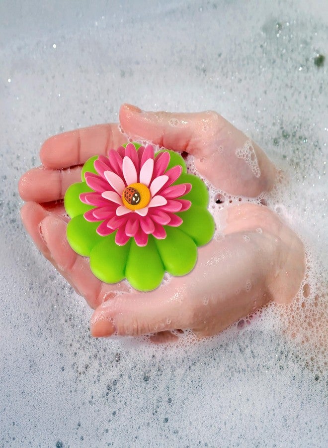 Vigar Flower Power Bathtub Drain Stopper, Tub Stopper with Chain and Daisy-shaped Floaty, 4-1/10 Inches, Perfect Bathroom Accessories, Pink, Green - Image 4