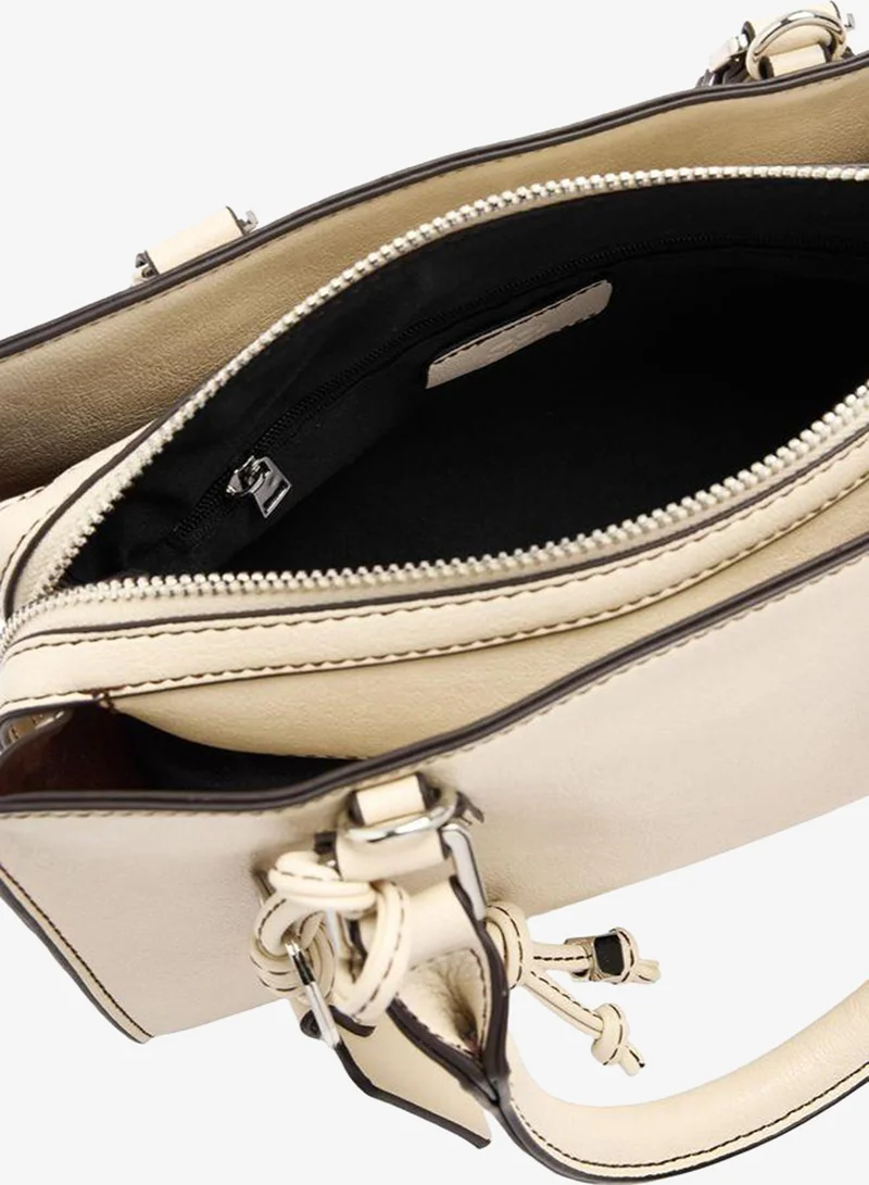 Parfois White Tote Bag With Pendant for Women | Best Price UAE
