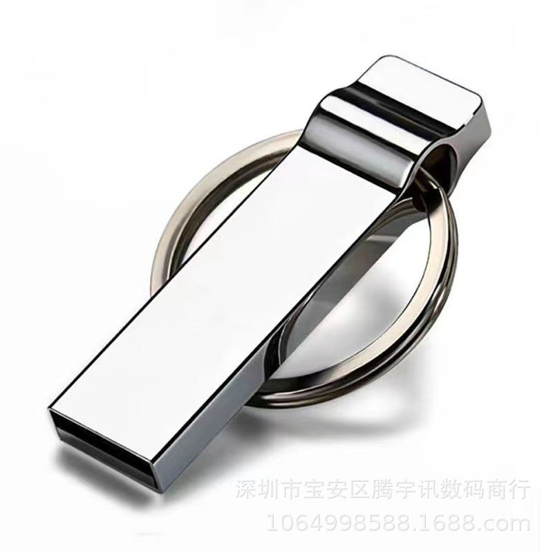 Wholesale USB flash disk lettering high-speed metal USB flash disk personalized creative USB flash disk Enterprise logo advertising gift 1TB 2TB Silver