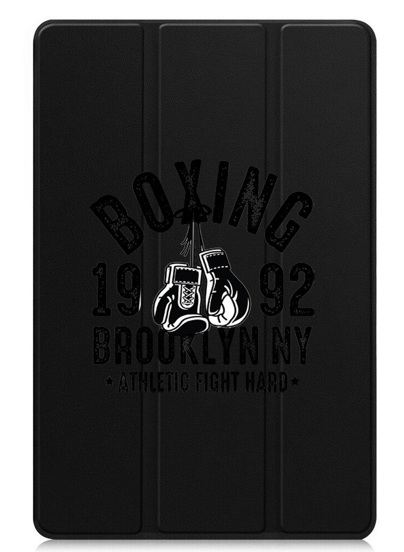 Theodor Protective Flip Case For Apple iPad mini 7th Generation (A17 Pro 2024 / Mini 6 2021 6th Generation) With Trifold Stand Auto Wake Sleep Shockproof Cover Boxing Brooklyn black - Image 1